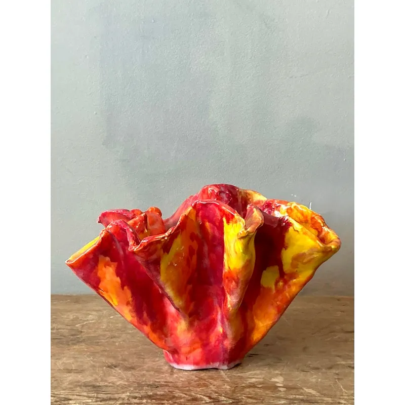 Vintage Boho Striped Ruffle Bowl — additional photo 3