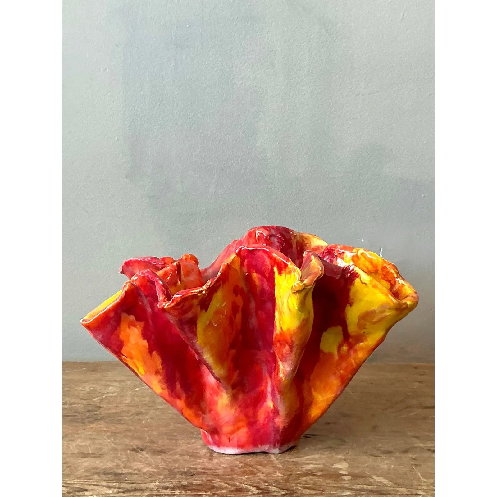 Vintage Boho Striped Ruffle Bowl — additional photo 6