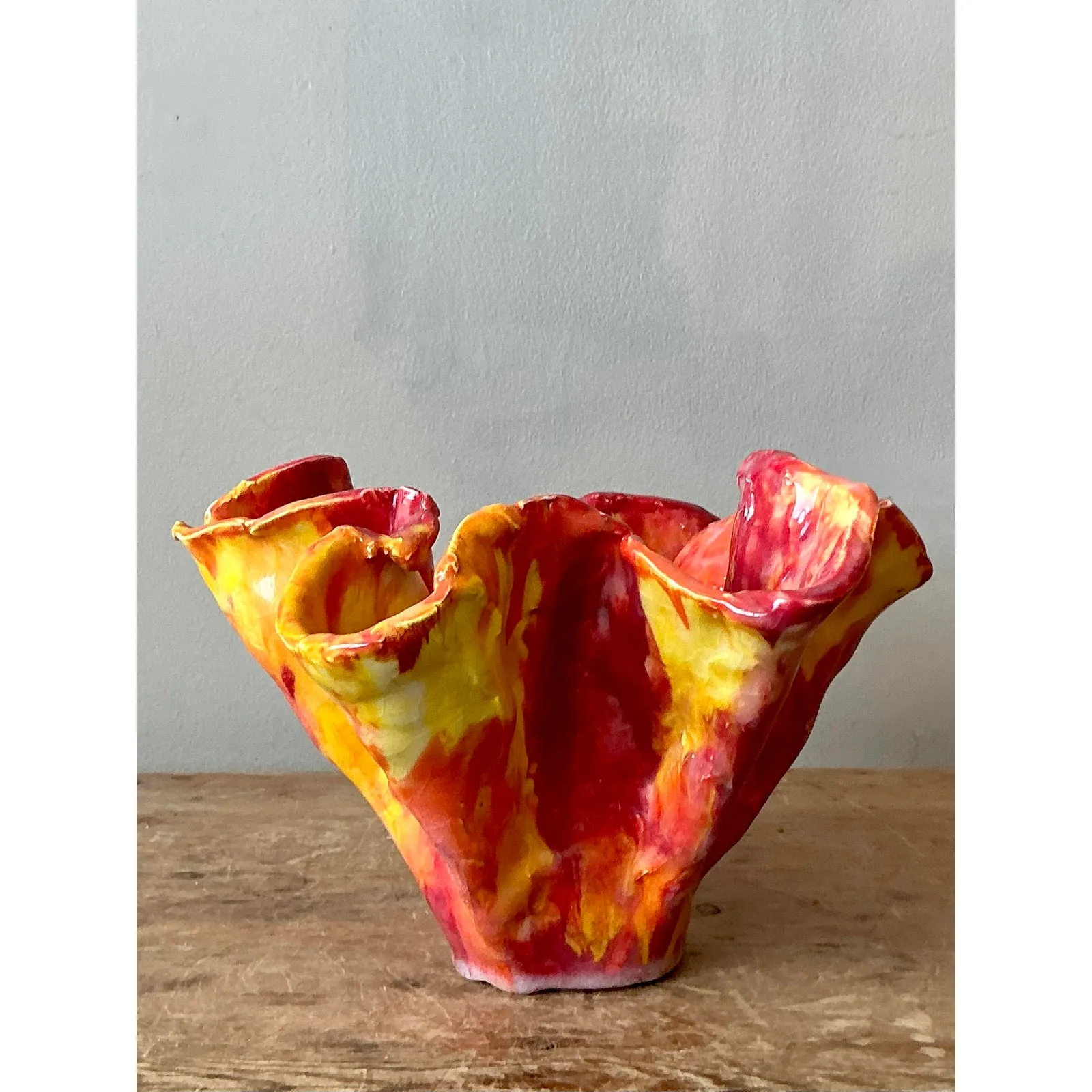 Vintage Boho Striped Ruffle Bowl — additional photo 7