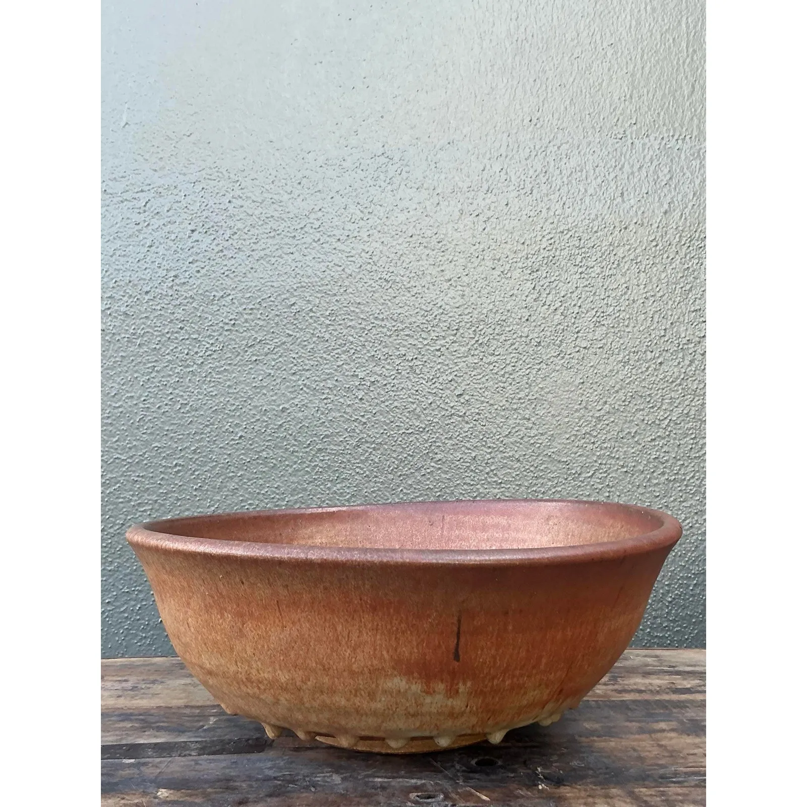 Vintage Boho Original Studio Pottery Drip Bowl — additional photo 1