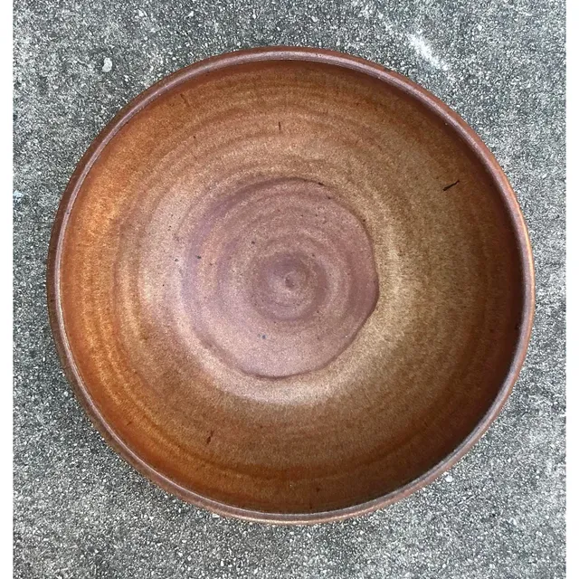 Vintage Boho Original Studio Pottery Drip Bowl — additional photo 2