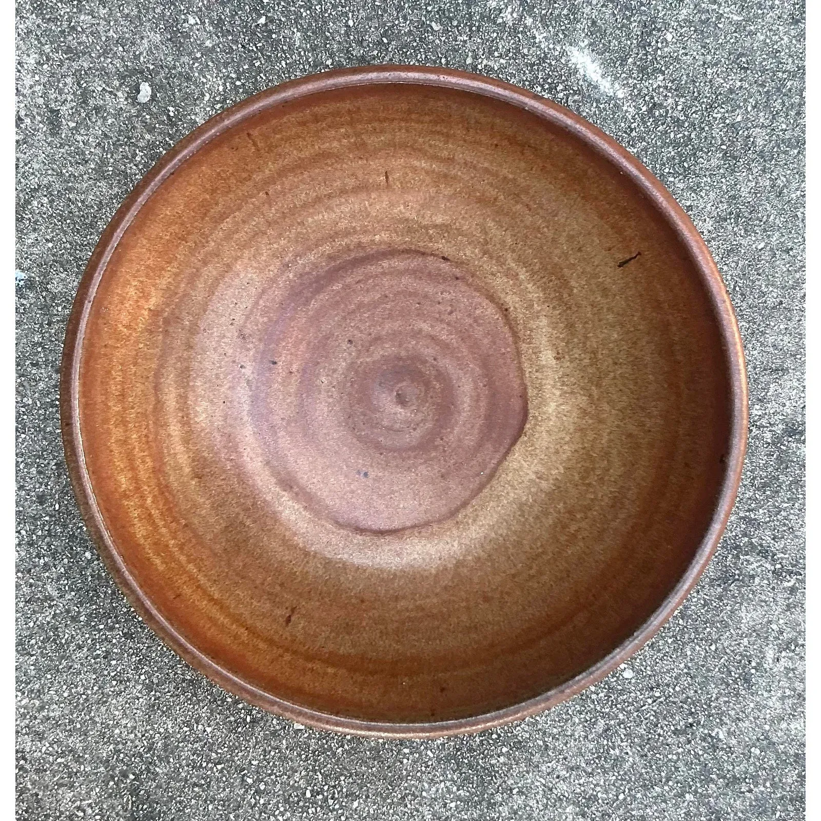 Vintage Boho Original Studio Pottery Drip Bowl — additional photo 3