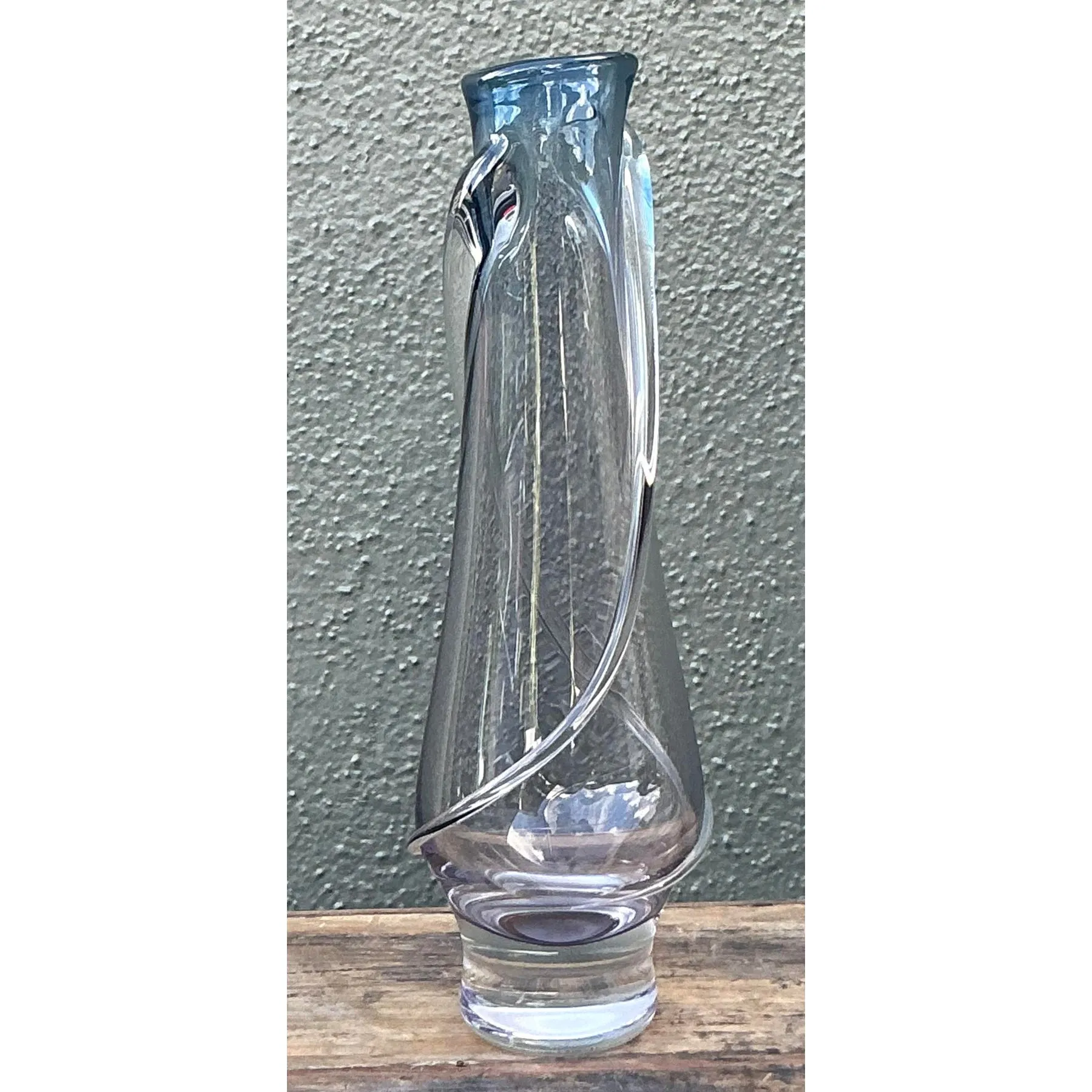 Vintage Boho Blown Glass Bud Vase — additional photo 3