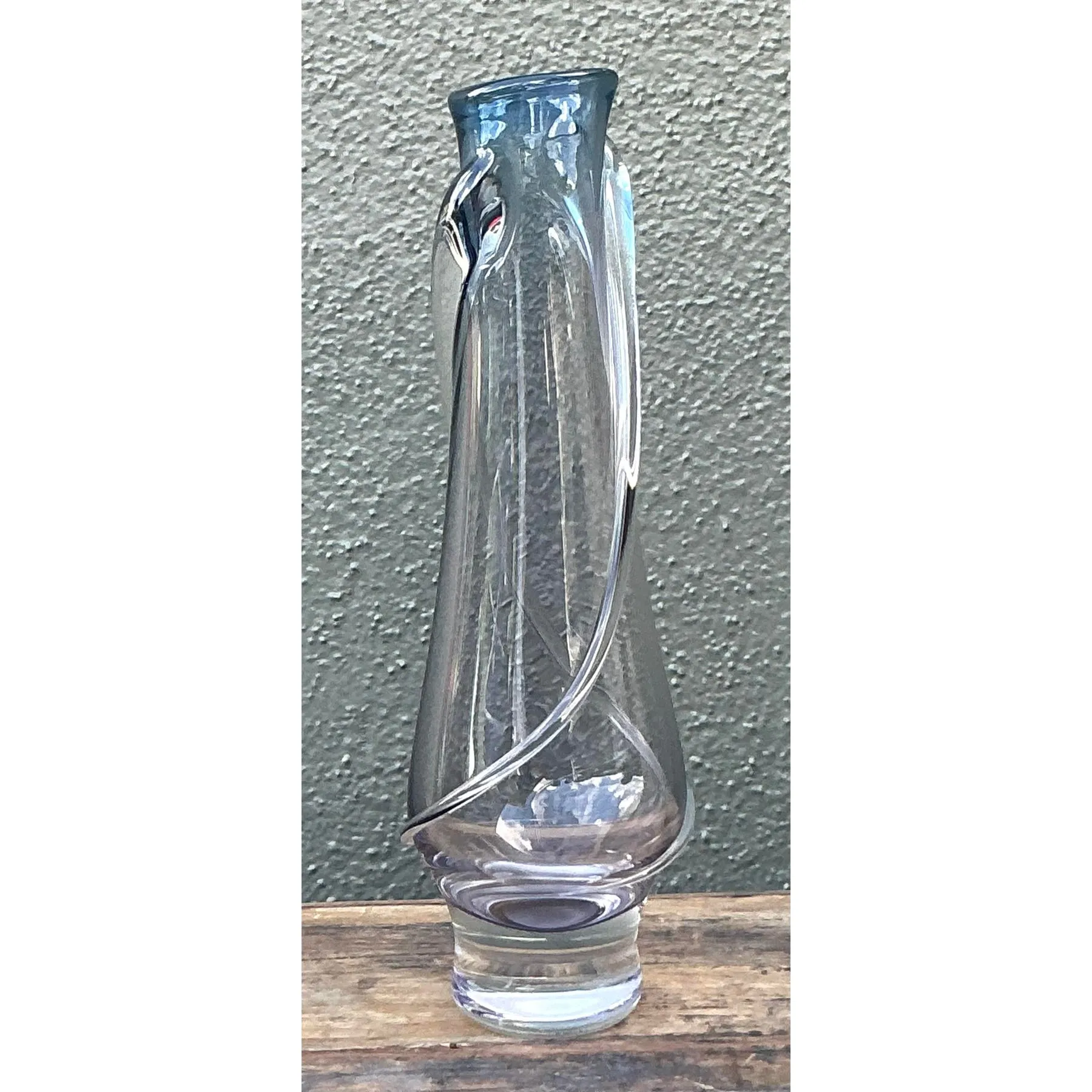 Vintage Boho Blown Glass Bud Vase — additional photo 2