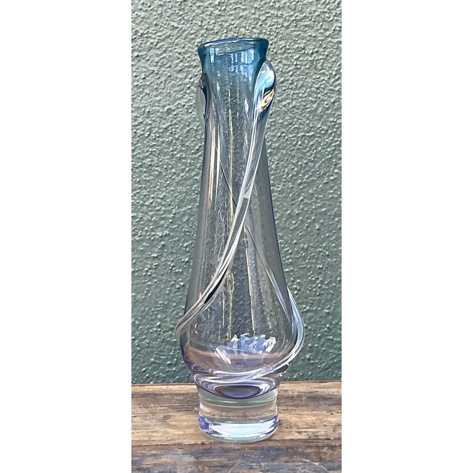 Vintage Boho Blown Glass Bud Vase — additional photo 1