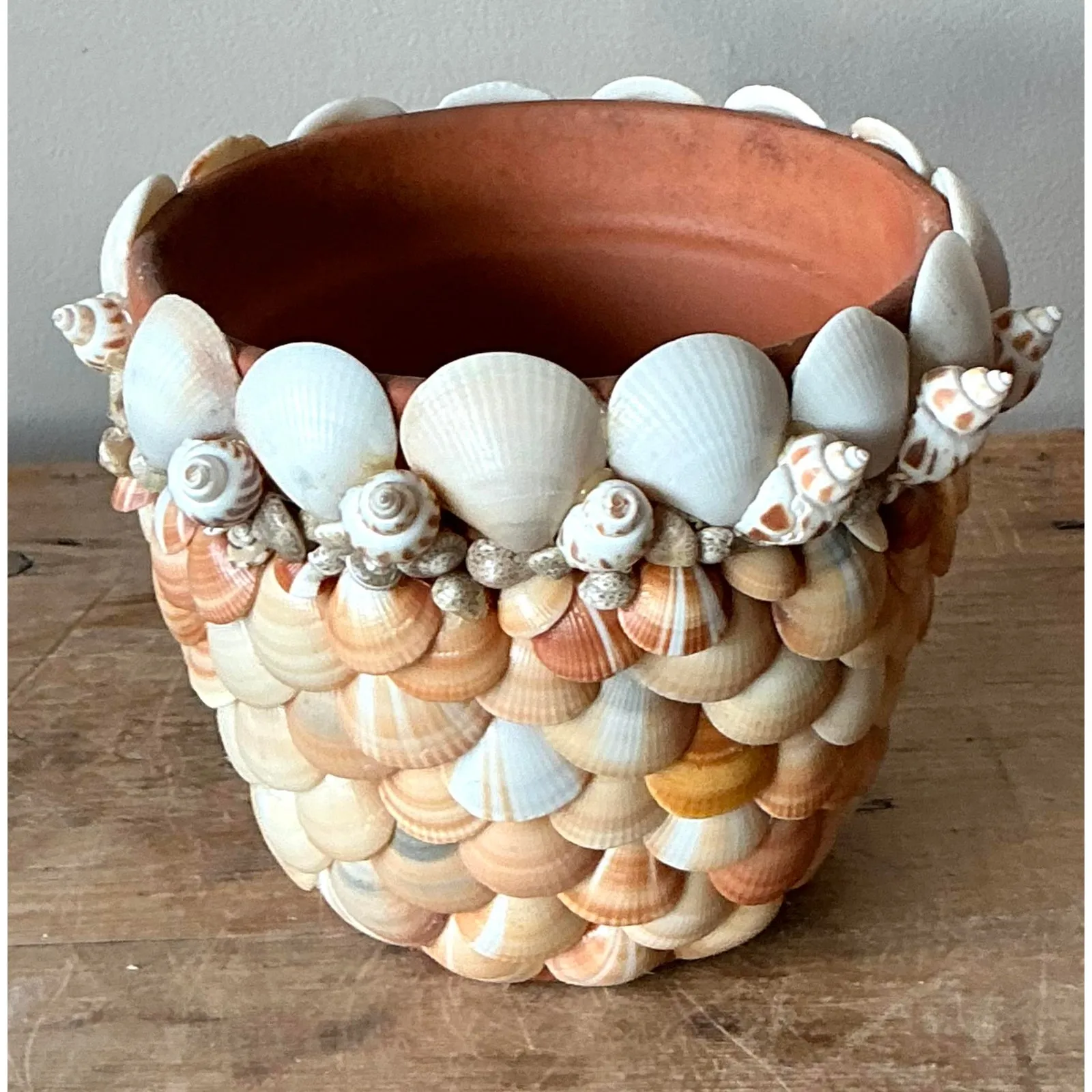 Vintage Boho Shell Encrusted Pot — additional photo 8