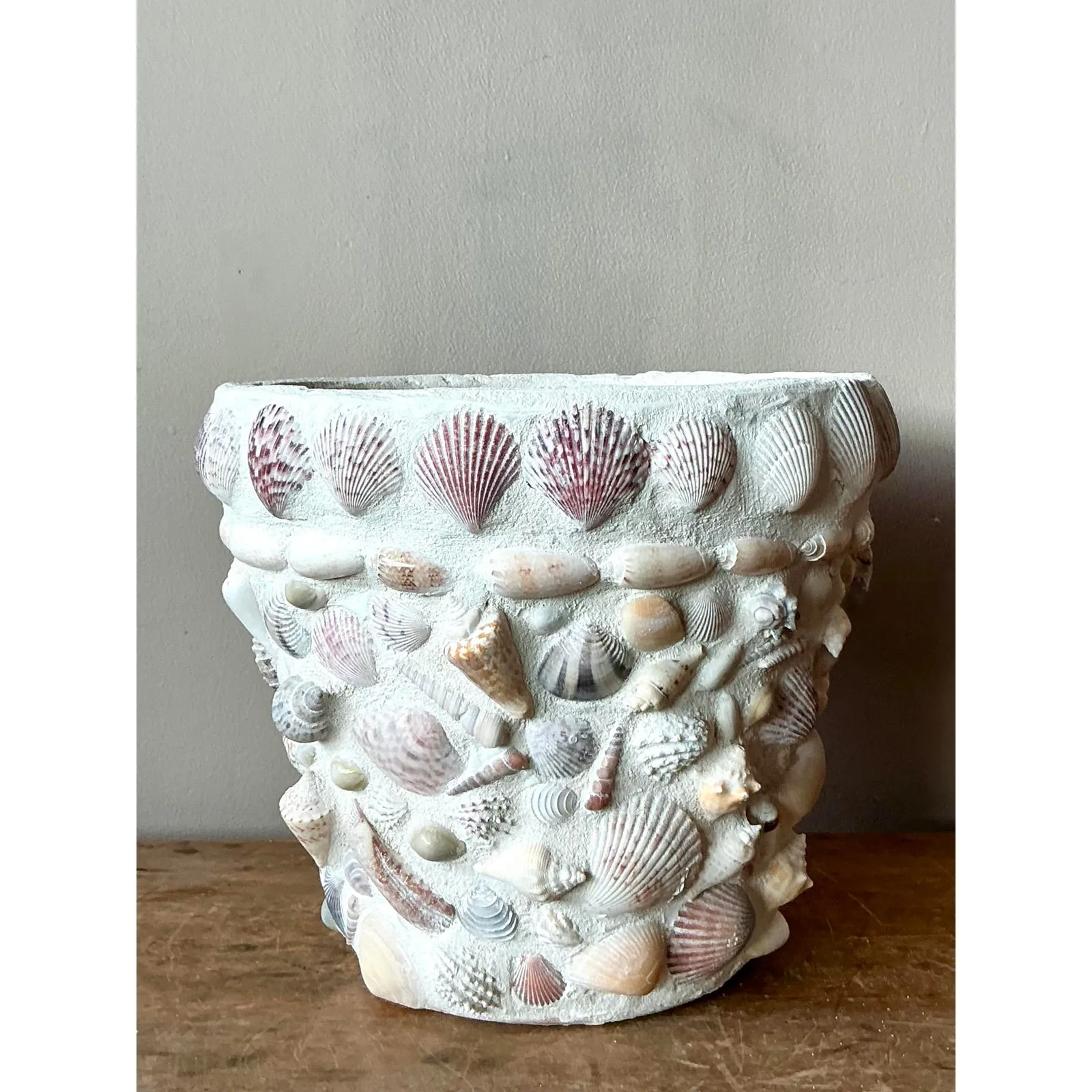 Vintage Boho Shell Encrusted Planter — additional photo 5