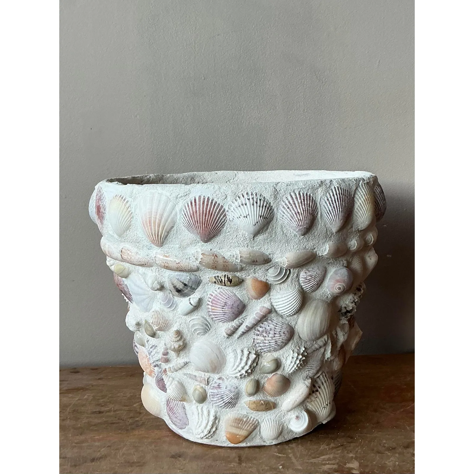 Vintage Boho Shell Encrusted Planter — additional photo 6