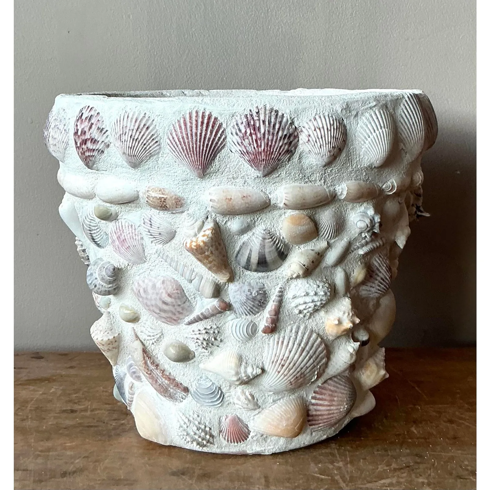 Vintage Boho Shell Encrusted Planter — additional photo 7