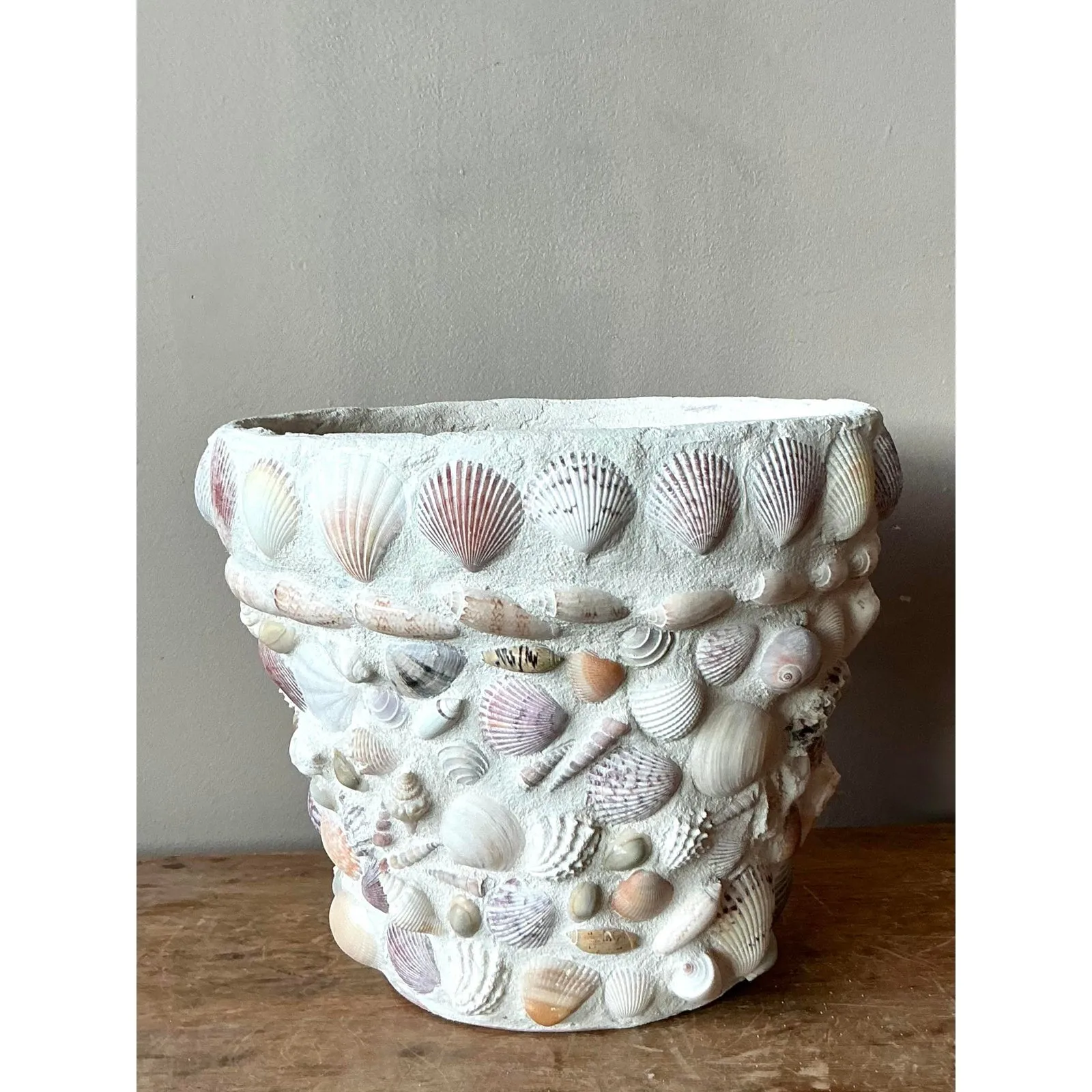 Vintage Boho Shell Encrusted Planter — additional photo 8