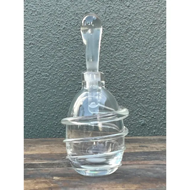 Vintage Boho Original Art Glass Bottle With Stopper — additional photo 3