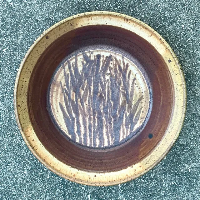 Vintage Boho Original Studio Pottery Wheat Bowl — additional photo 3