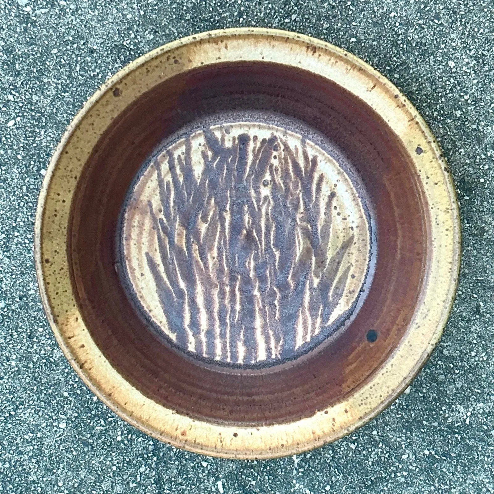 Vintage Boho Original Studio Pottery Wheat Bowl — additional photo 7