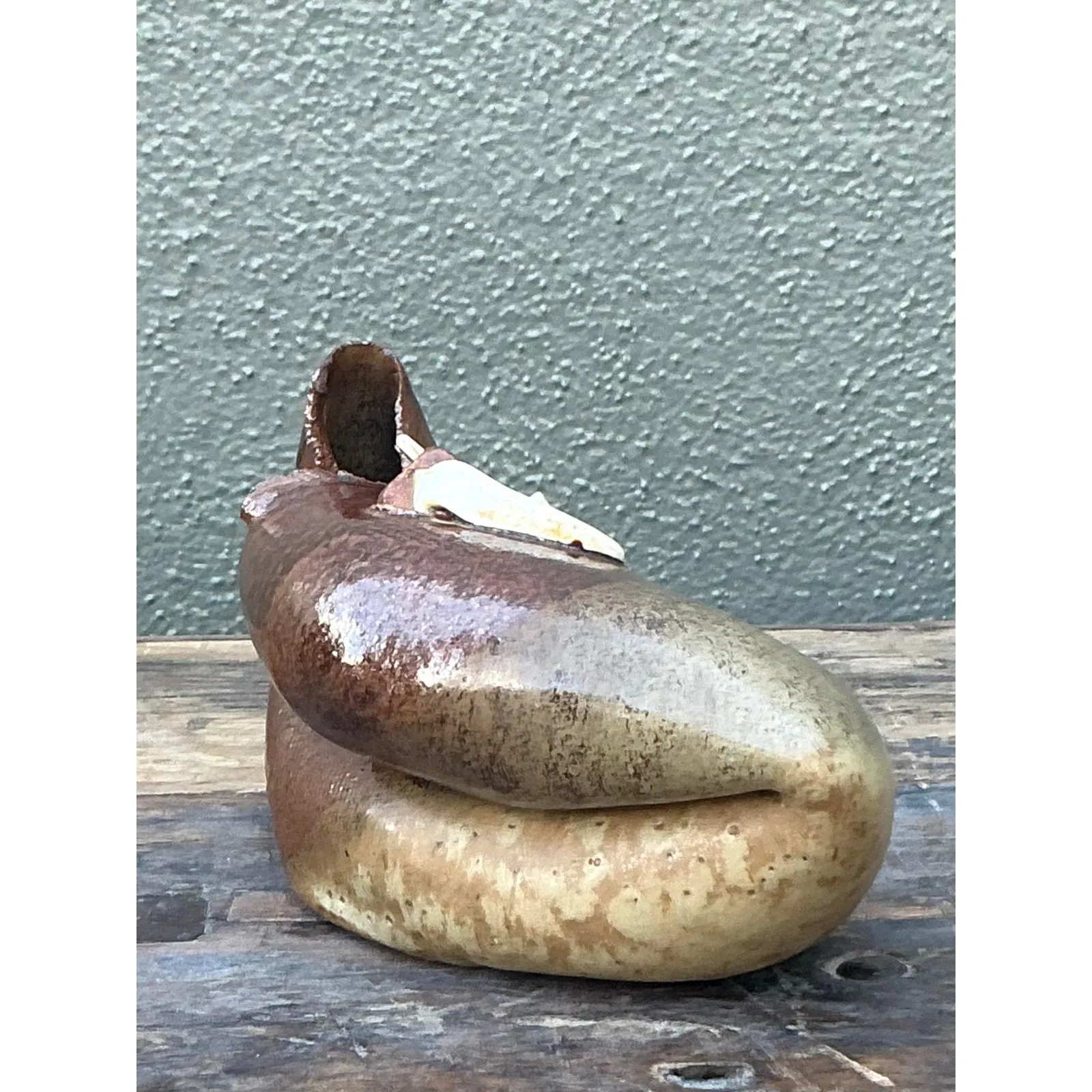 Vintage Boho Abstract Original Studio Pottery Vase — additional photo 2