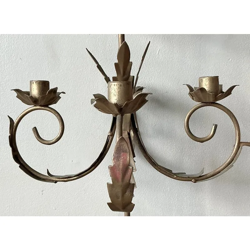 Vintage Boho Gilt Tipped Candelabras - A Pair — additional photo 5