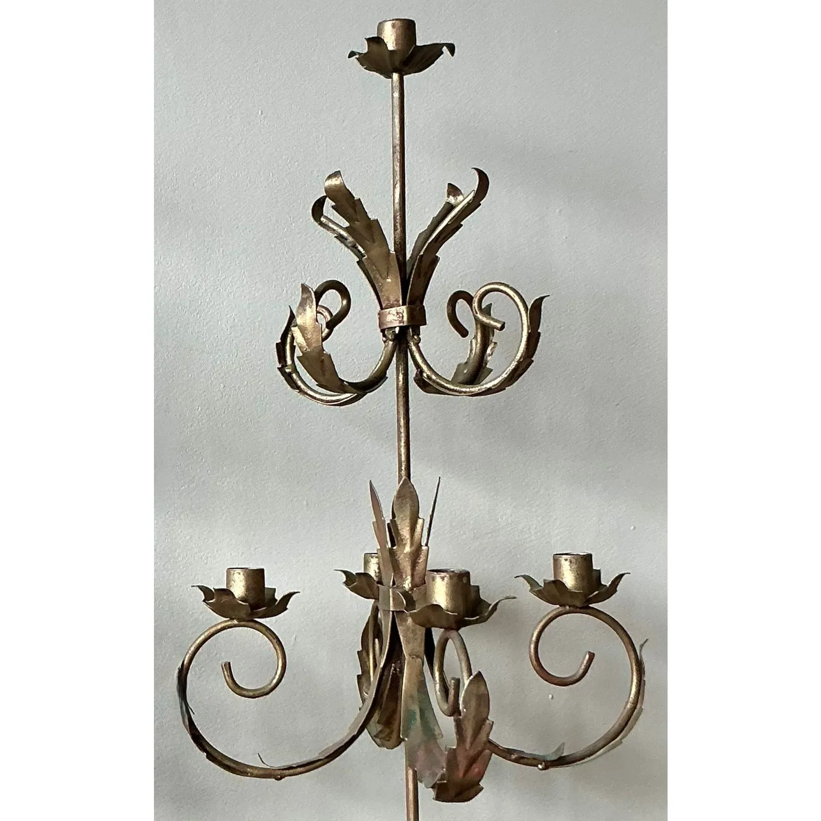 Vintage Boho Gilt Tipped Candelabras - A Pair — additional photo 6