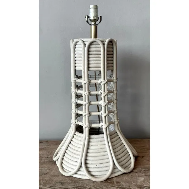 Vintage Boho Washed Pencil Reed Lamp — additional photo 2