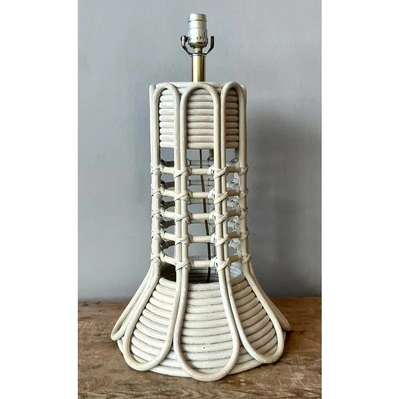 Vintage Boho Washed Pencil Reed Lamp — additional photo 4