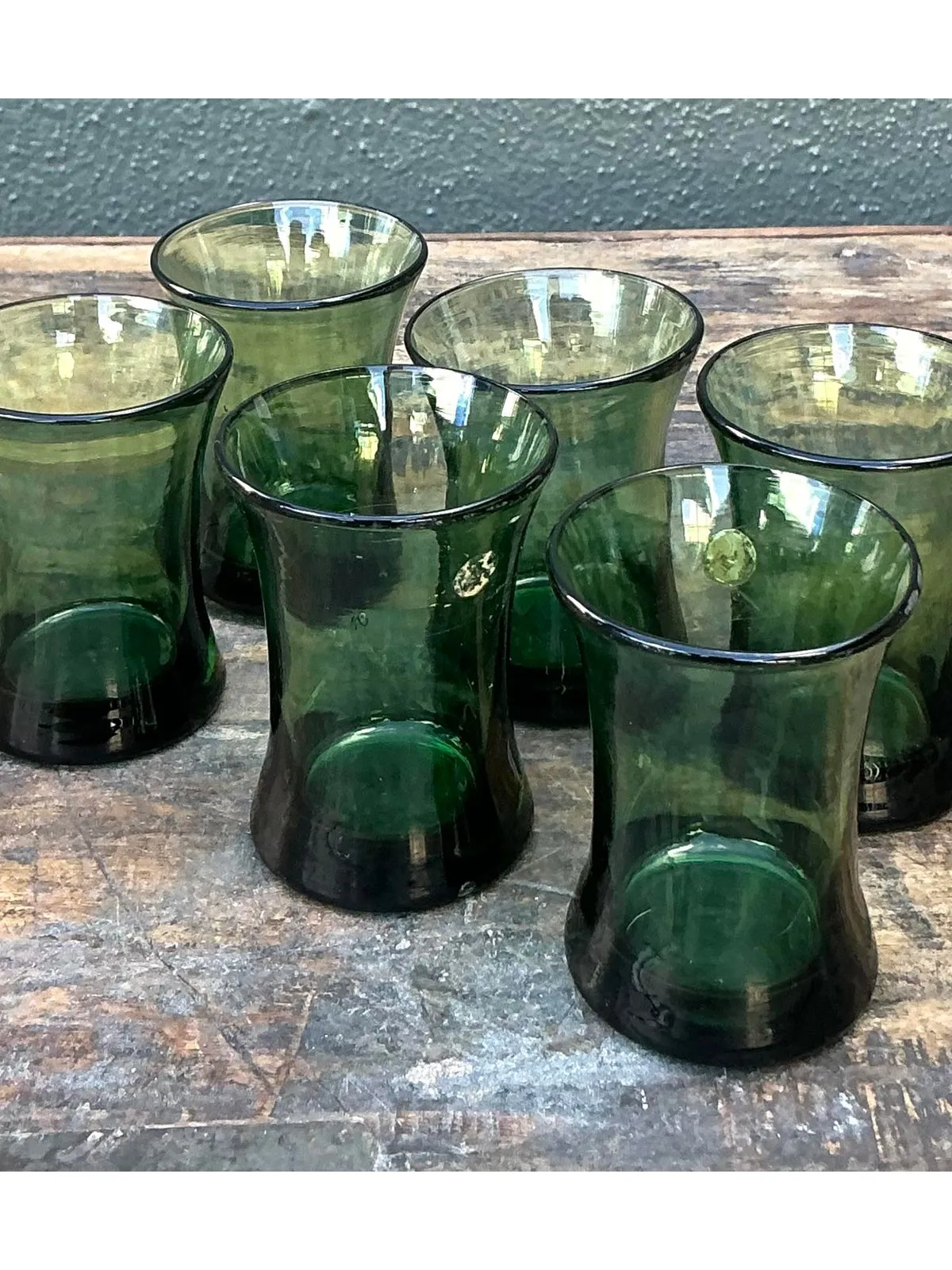 Vintage Italian Rustic Glass Shot Glasses - Set of 6 — additional photo 7