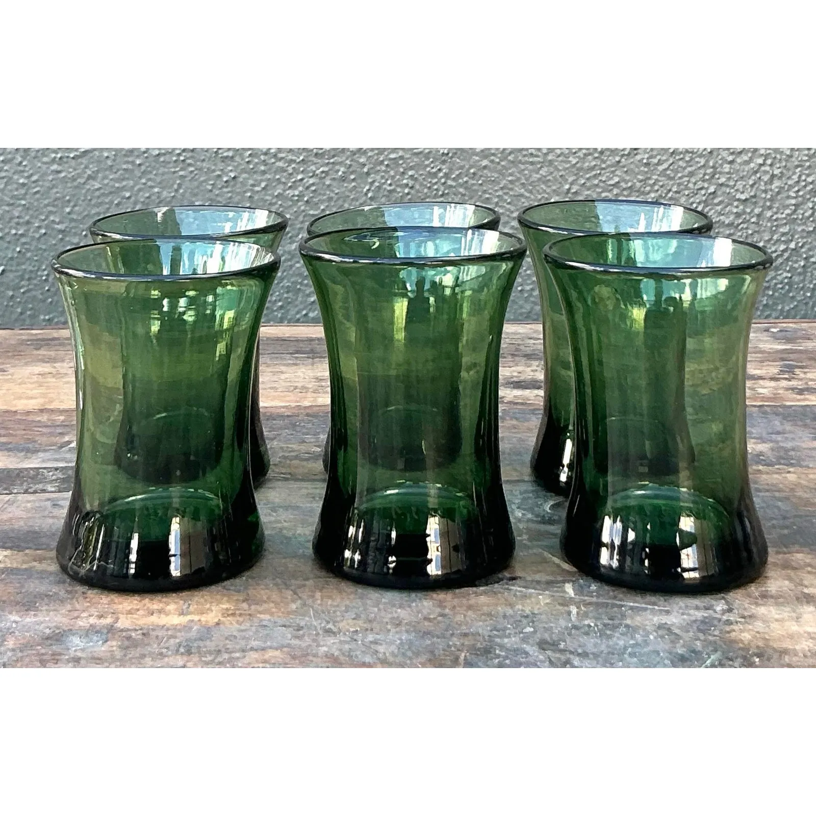 Vintage Italian Rustic Glass Shot Glasses - Set of 6 — additional photo 4