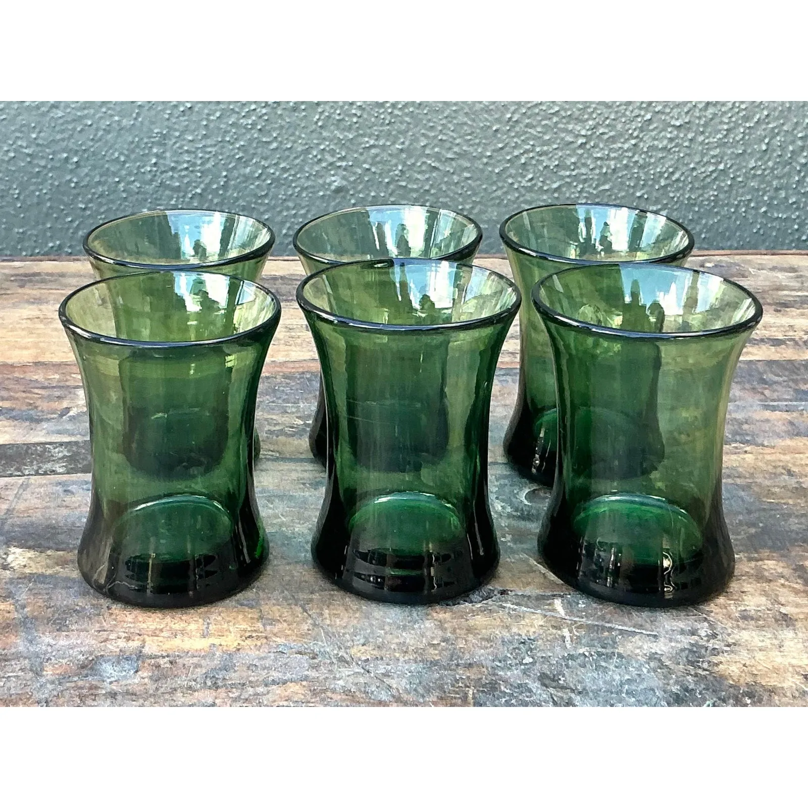 Vintage Italian Rustic Glass Shot Glasses - Set of 6 — additional photo 5