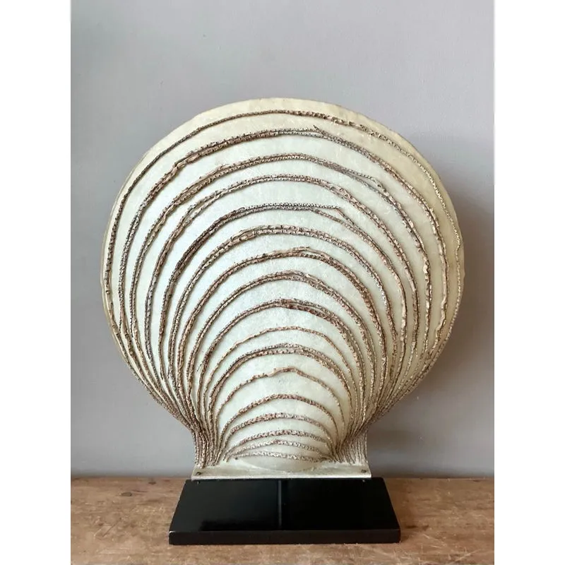 Vintage Boho Parchment Clamshell Lamp — additional photo 4