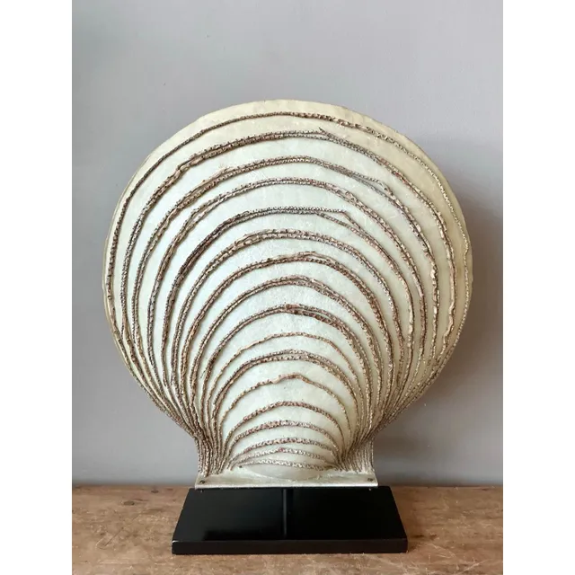 Vintage Boho Parchment Clamshell Lamp — additional photo 5