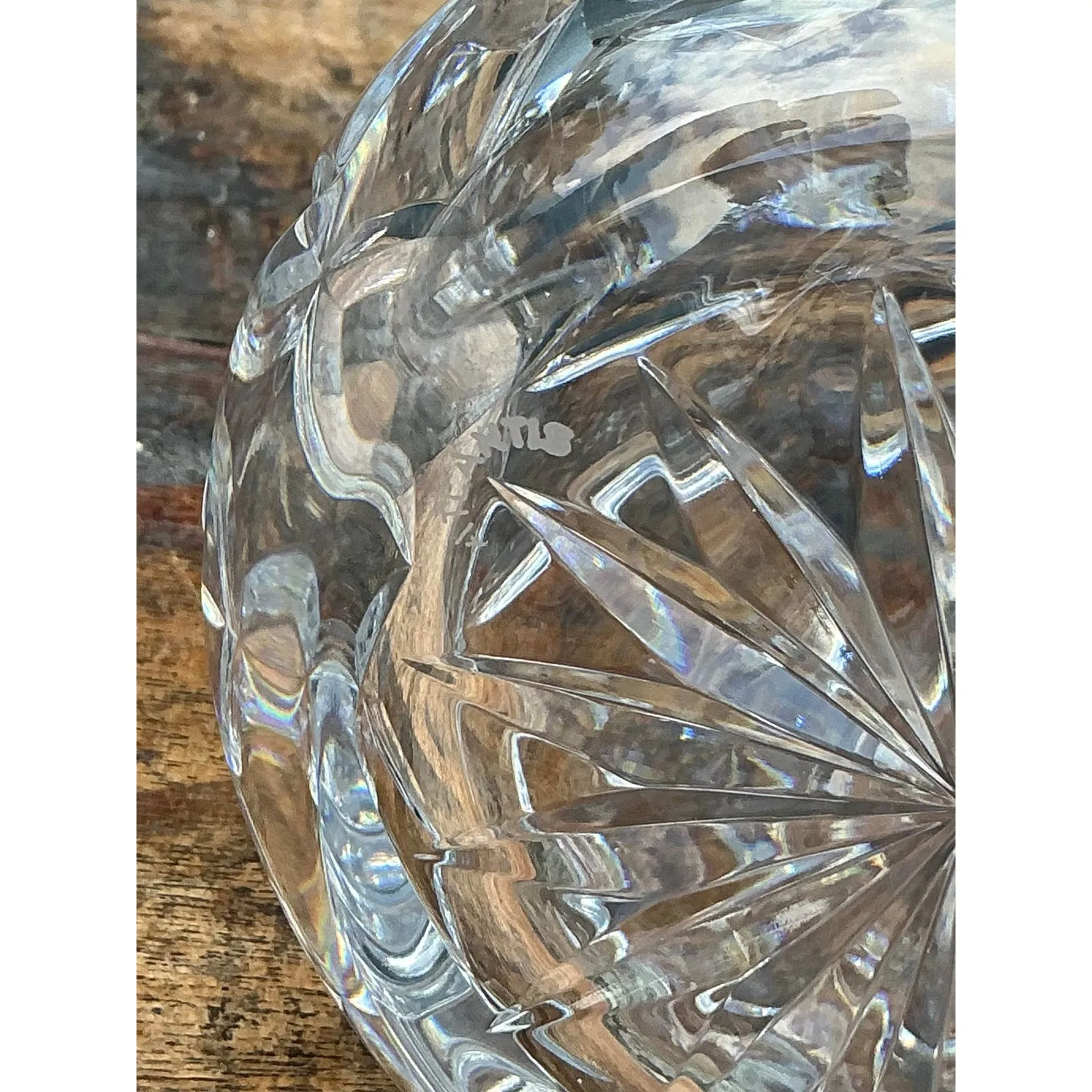 Vintage Regency Cut Glass Decanter - Glass, 4.75W x 11.5H — additional photo 5