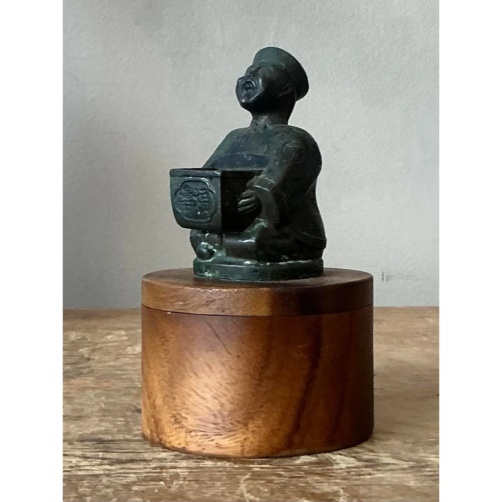 Vintage Asian Cast Character Sliding Box — additional photo 2