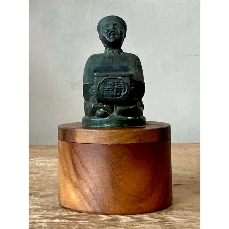 Vintage Asian Cast Character Sliding Box — additional photo 3