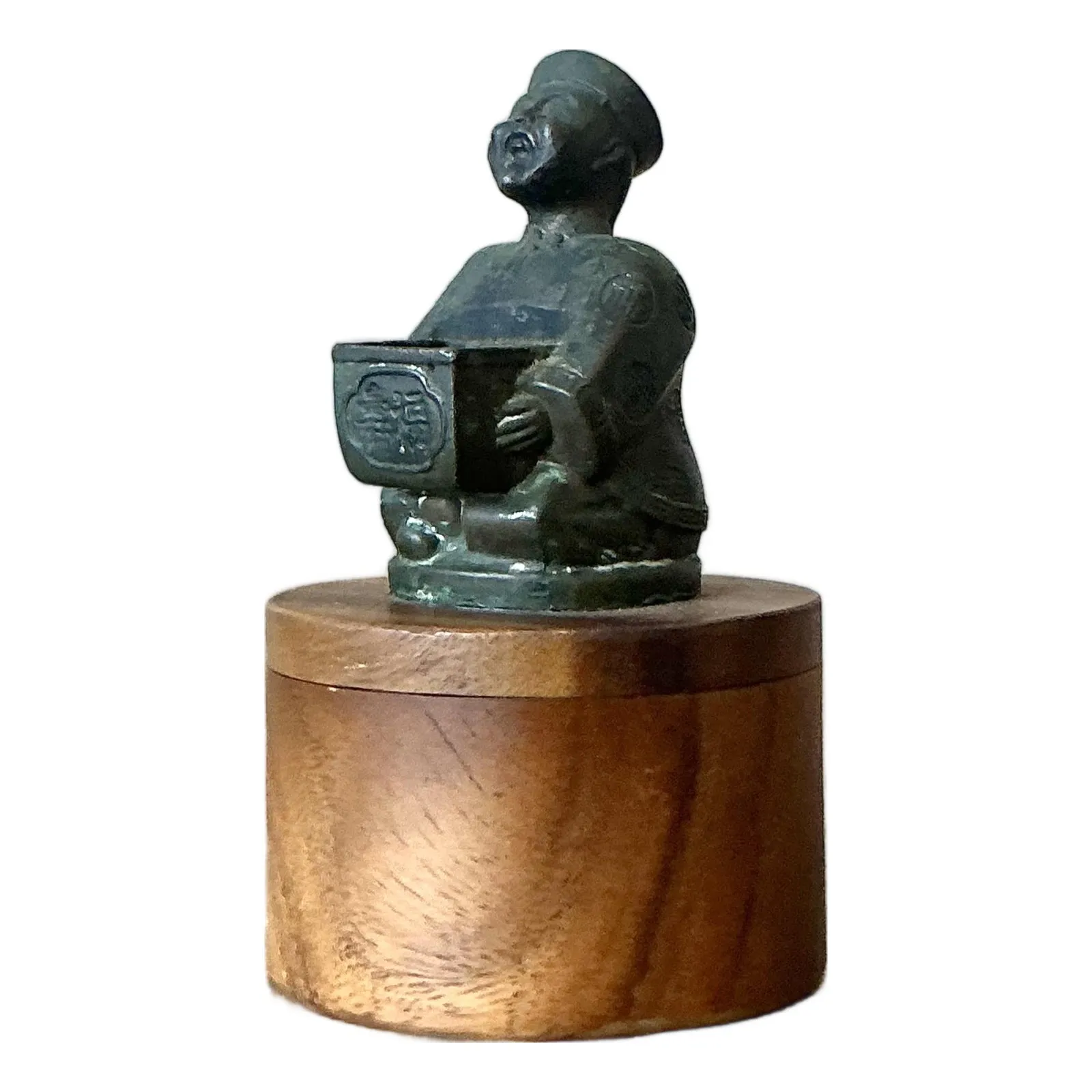 Vintage Asian Cast Character Sliding Box — additional photo 1