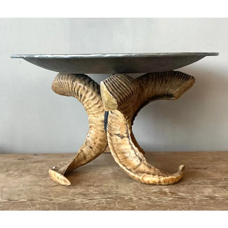 Vintage Boho Resin Horn Tray After Maitland Smith — additional photo 4