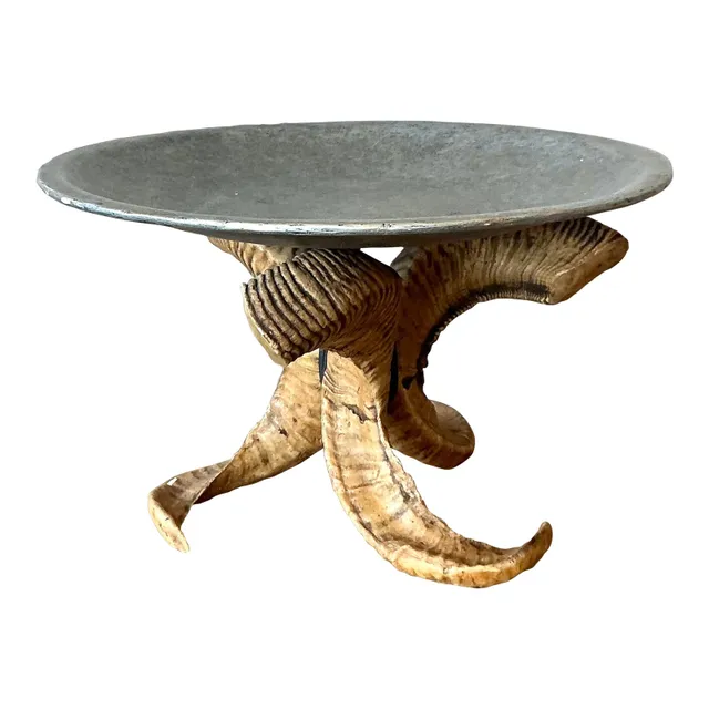 Vintage Boho Resin Horn Tray After Maitland Smith — additional photo 1