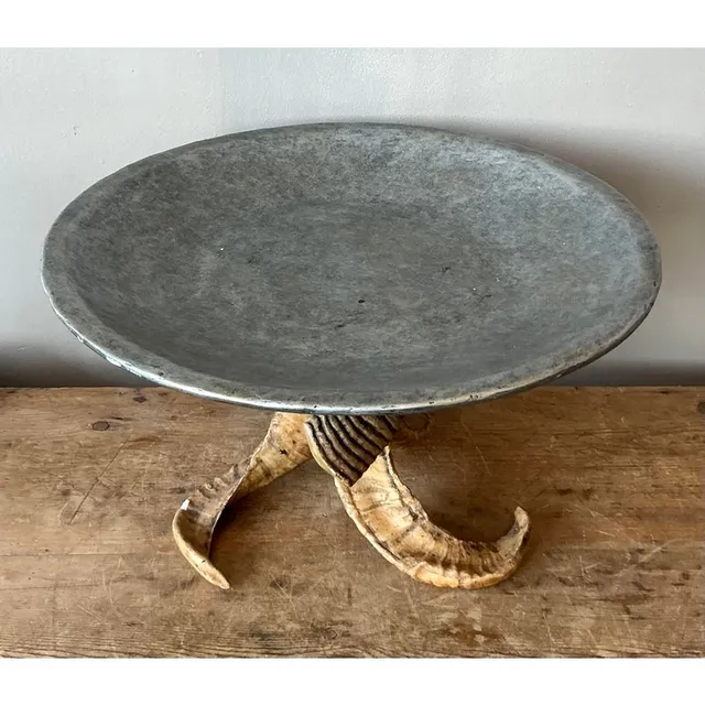 Vintage Boho Resin Horn Tray After Maitland Smith — additional photo 8