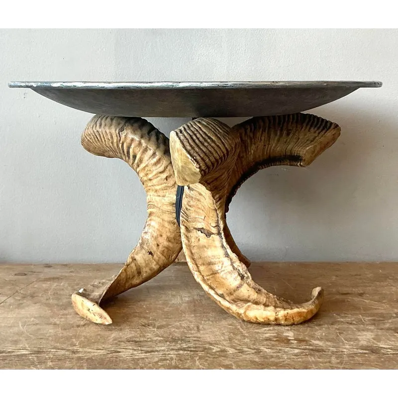 Vintage Boho Resin Horn Tray After Maitland Smith — additional photo 3