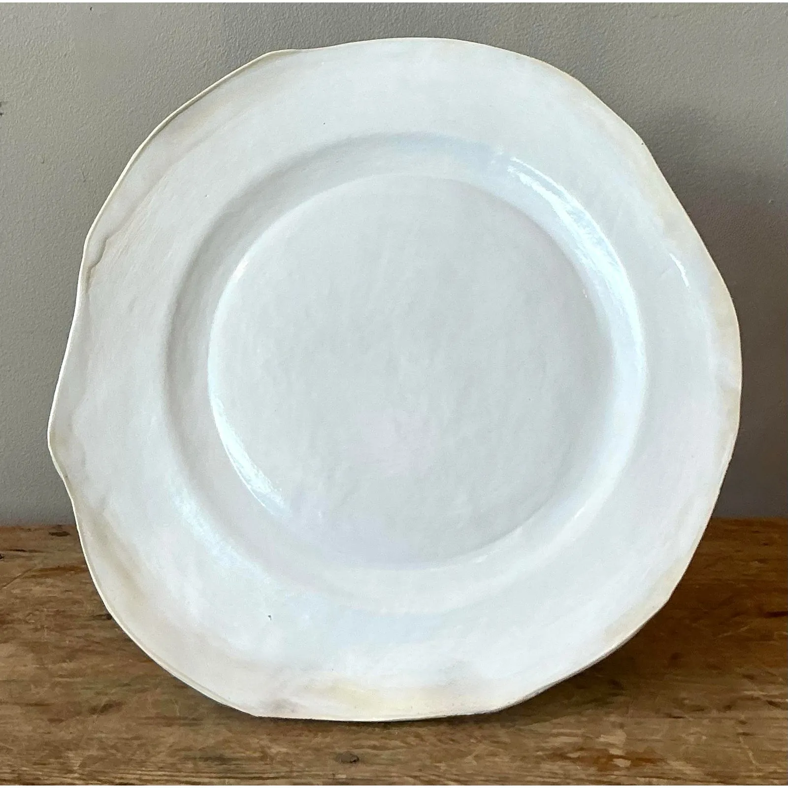 Vintage Boho Slab Built Studio Pottery Platter — additional photo 2