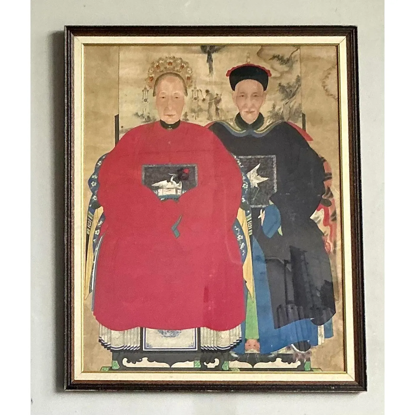 Vintage Boho Monumental 19th Century Ancestor Portrait — additional photo 1