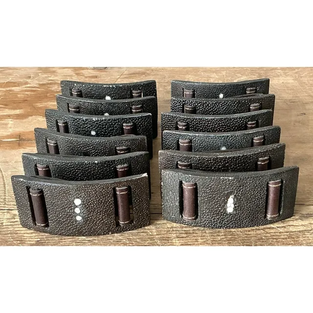Vintage Boho Shagreen Napkin Rings - Set of 12 — additional photo 5