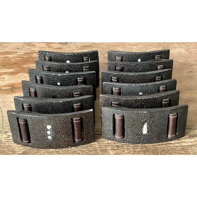 Vintage Boho Shagreen Napkin Rings - Set of 12 — additional photo 4