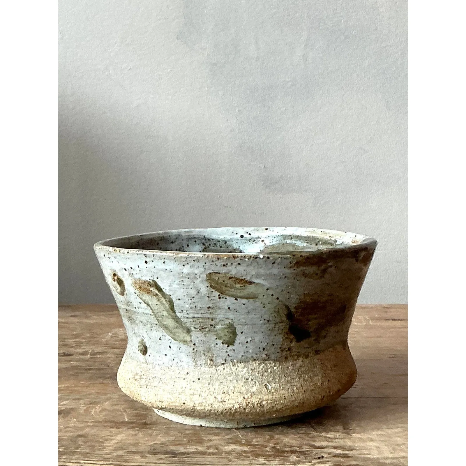 Vintage Boho Original Studio Pottery Bowl - Ceramic, 5W x 2.75H — additional photo 3
