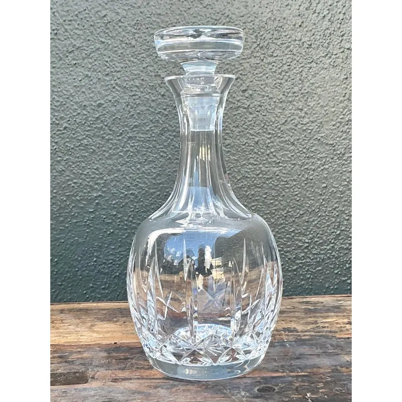 Vintage Regency Cut Glass Decanter - Glass, 4.25W x 10.25H
