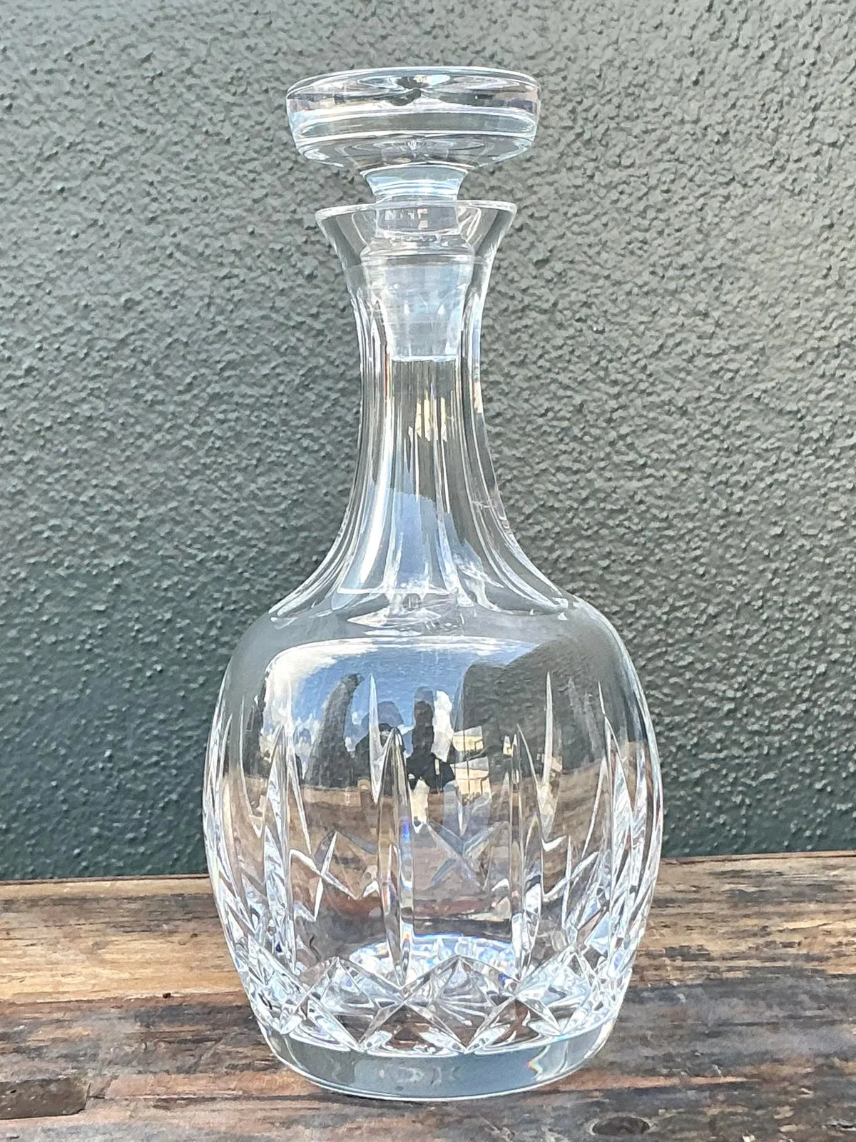 Vintage Regency Cut Glass Decanter - Glass, 4.25W x 10.25H — additional photo 4