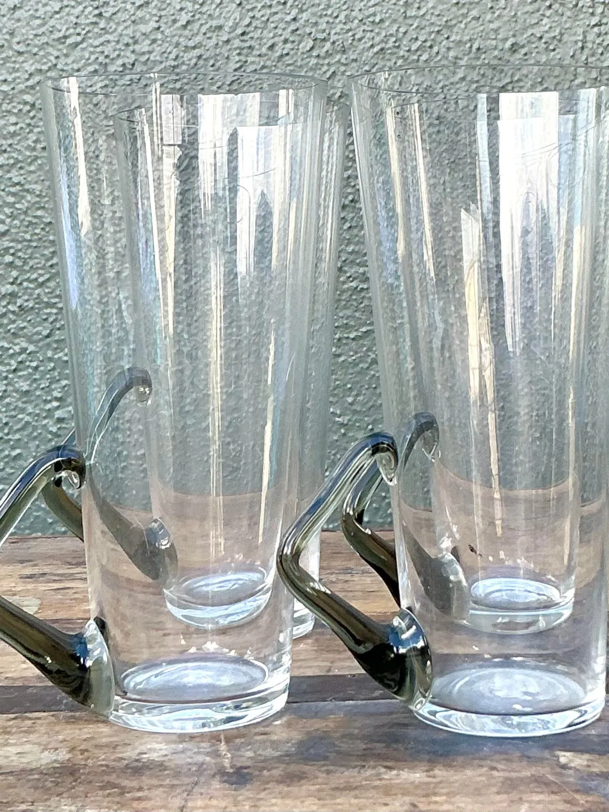 Vintage Boho Art Glass Highballs - Set of Four — additional photo 5