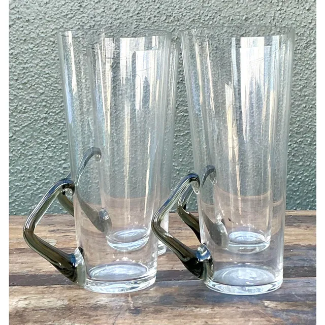 Vintage Boho Art Glass Highballs - Set of Four — additional photo 5