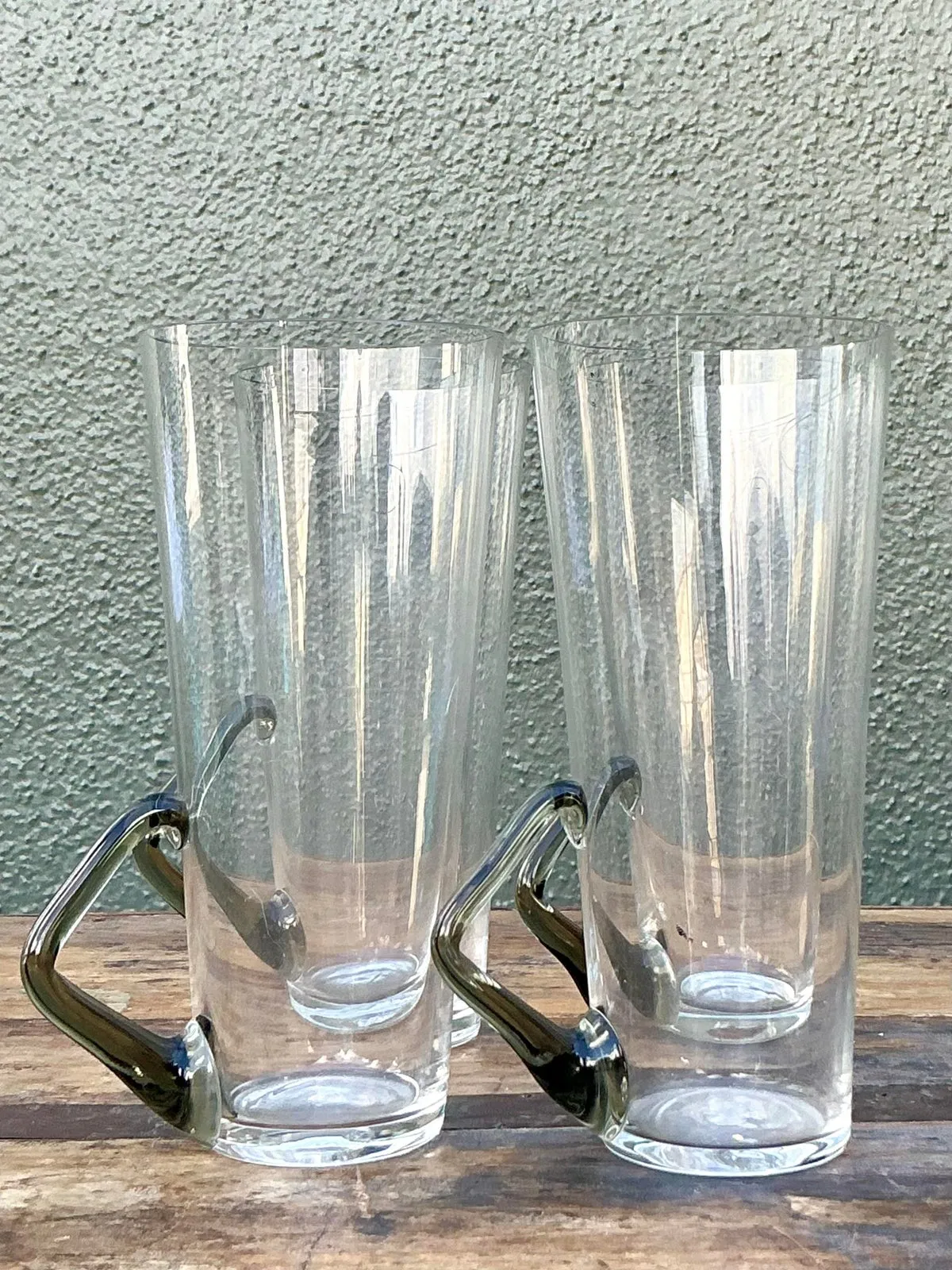 Vintage Boho Art Glass Highballs - Set of Four — additional photo 2