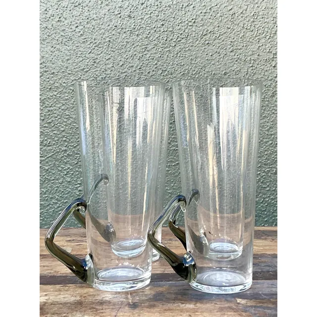 Vintage Boho Art Glass Highballs - Set of Four — additional photo 2