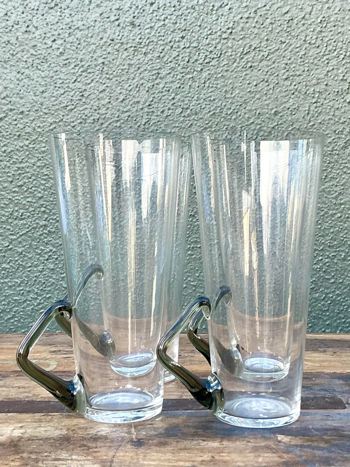 Vintage Boho Art Glass Highballs - Set of Four — additional photo 4