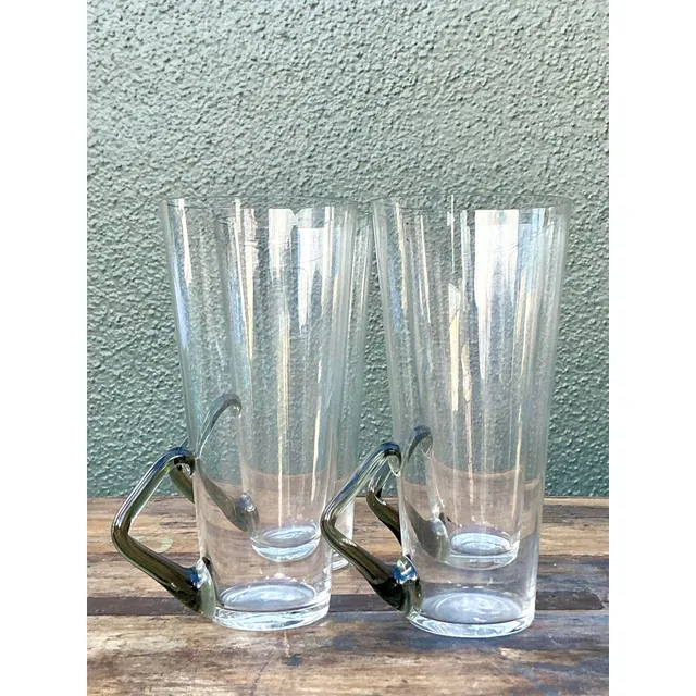 Vintage Boho Art Glass Highballs - Set of Four — additional photo 4