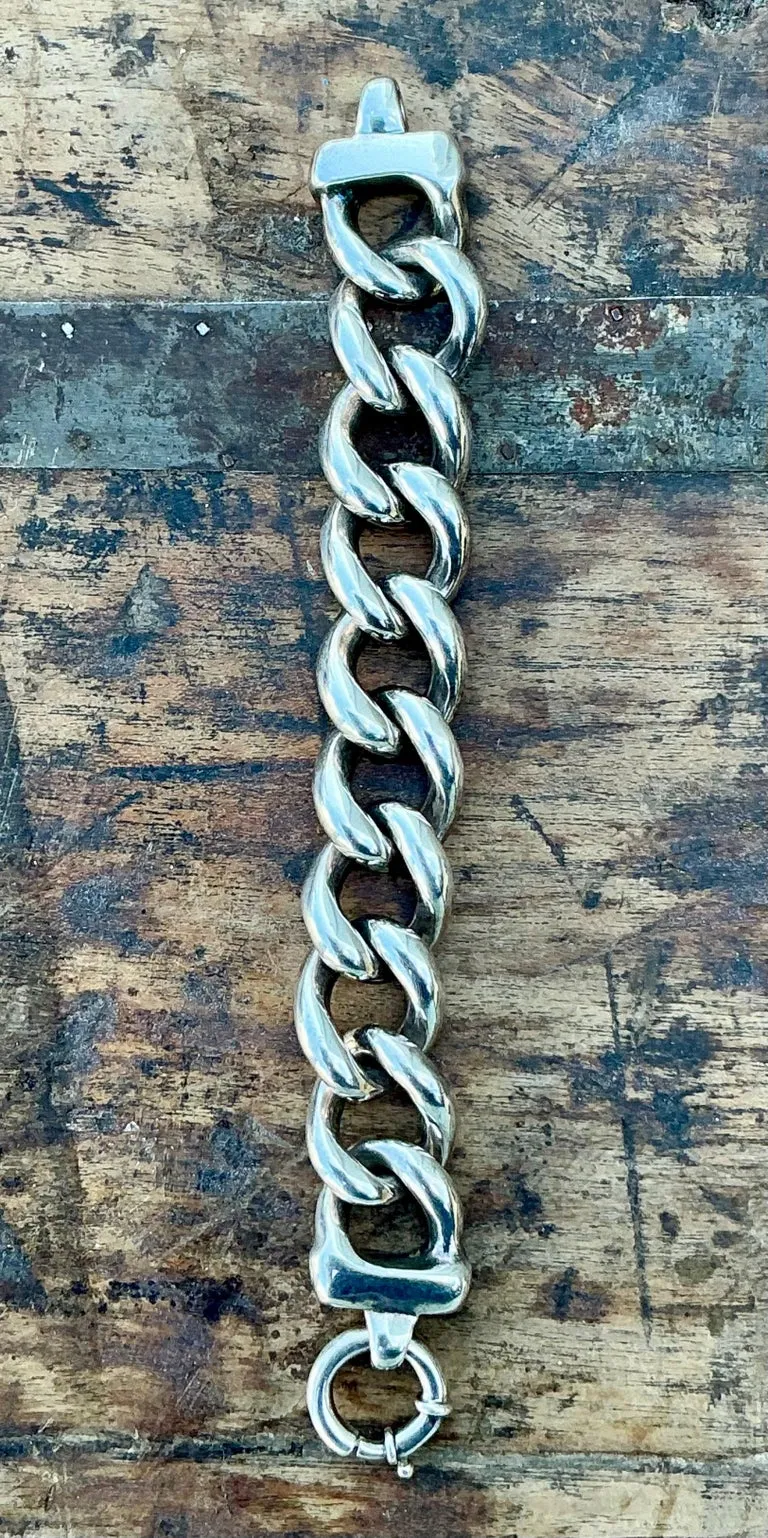 Vintage 925 Silver Chain Link Bracelet