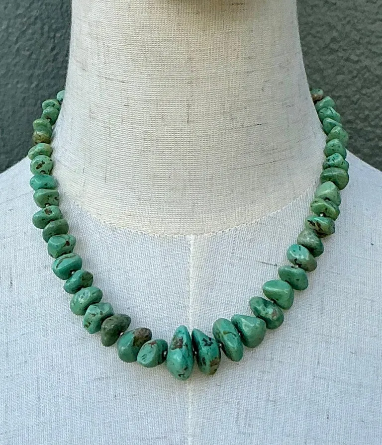 Vintage Turquoise Chunk Necklace — additional photo 2